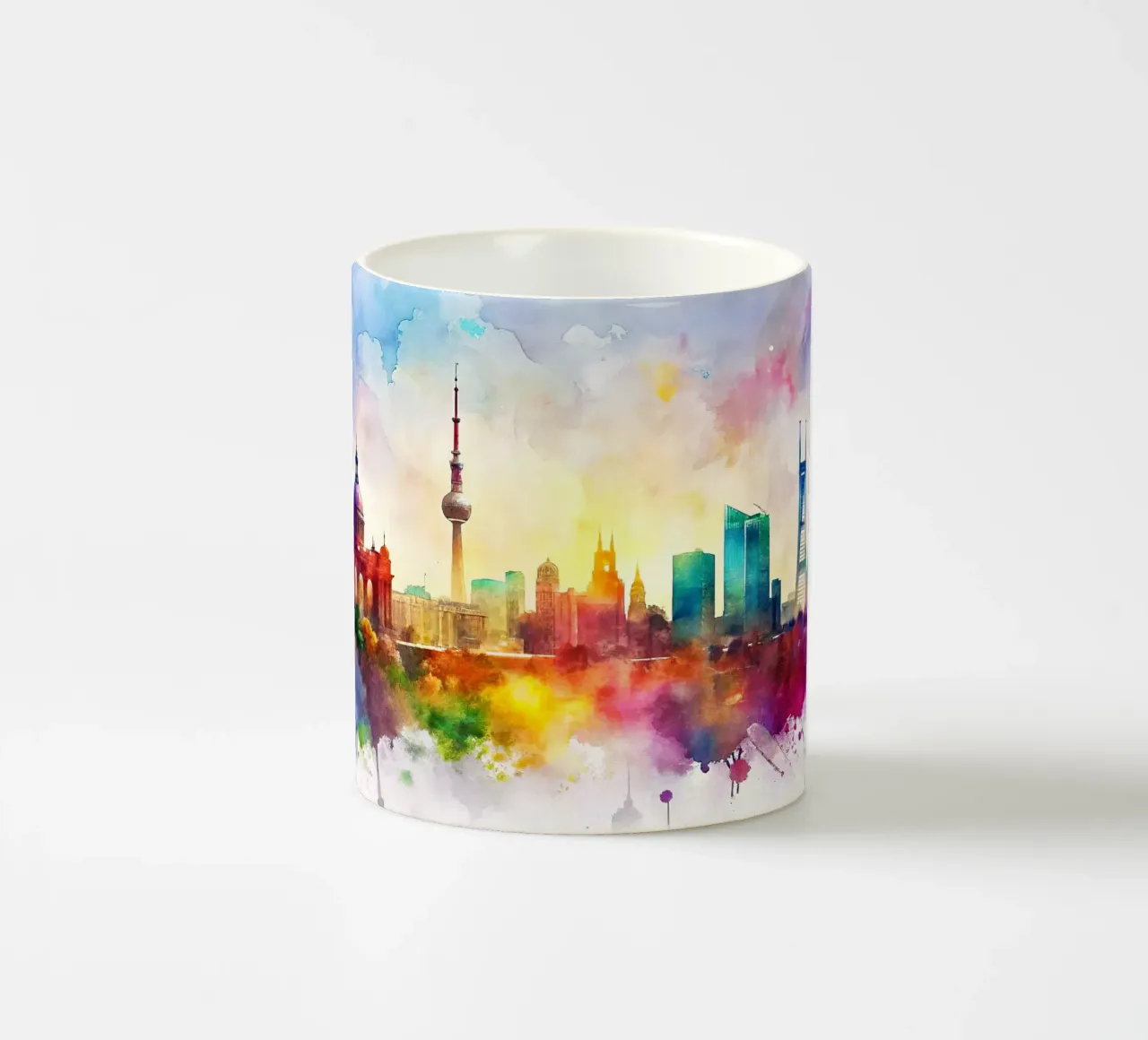 Lo skyline di Berlino in acquerello tazza in ceramica da ARTVI-SHOP