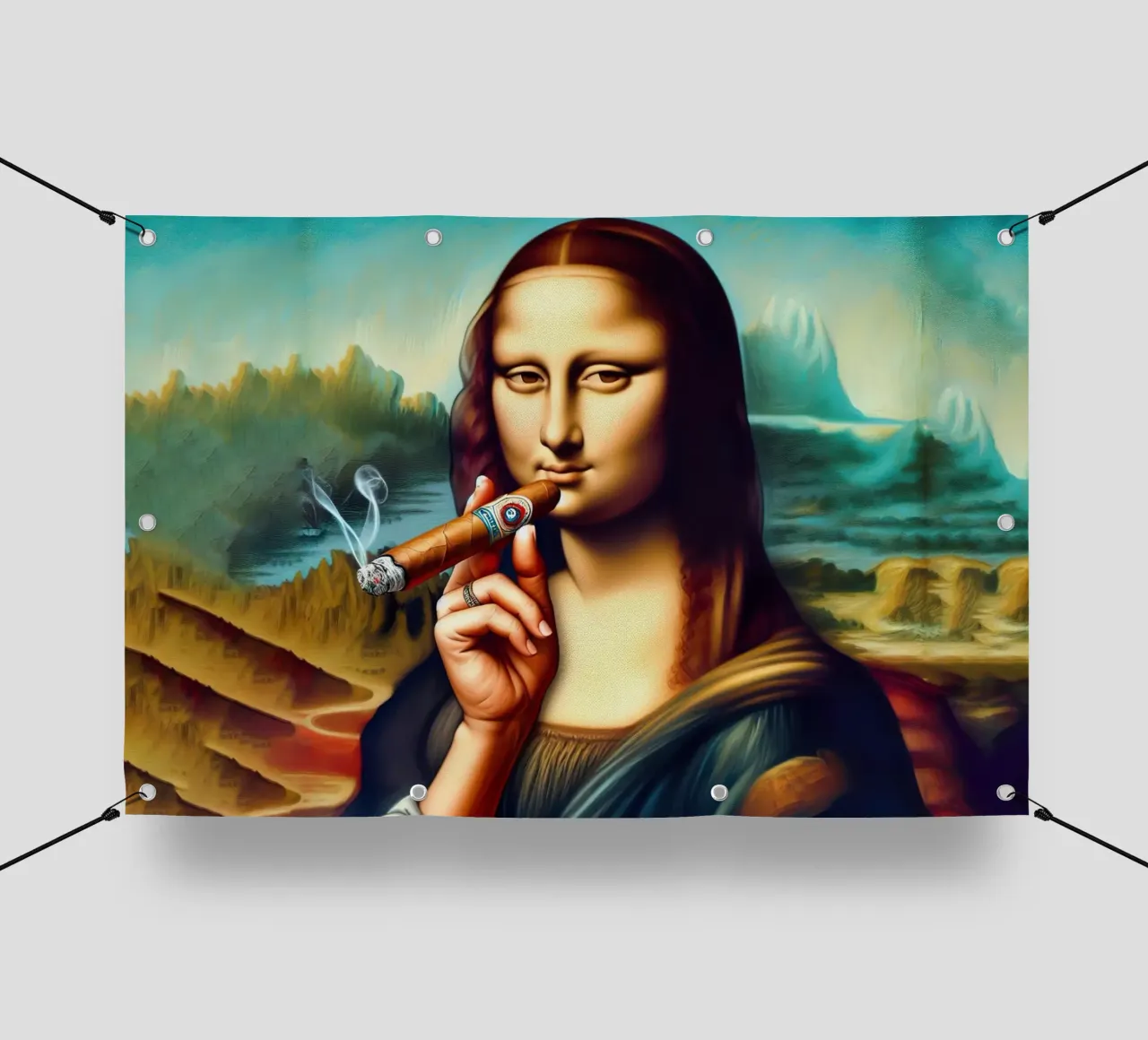 The Mona Lisa cigar telo in pvc da 🎁 ARTVI-SHOP