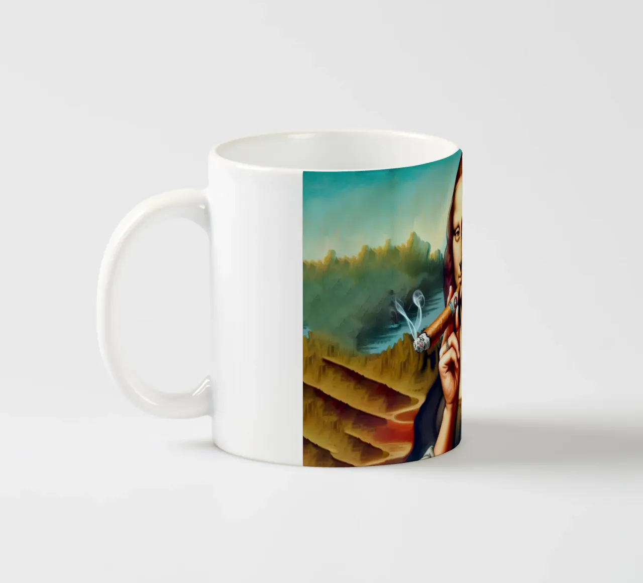 The Mona Lisa cigar tazza in ceramica da 🎁 ARTVI-SHOP