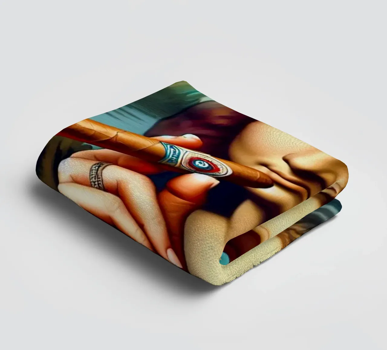 The Mona Lisa cigar asciugamano da bagno da 🎁 ARTVI-SHOP
