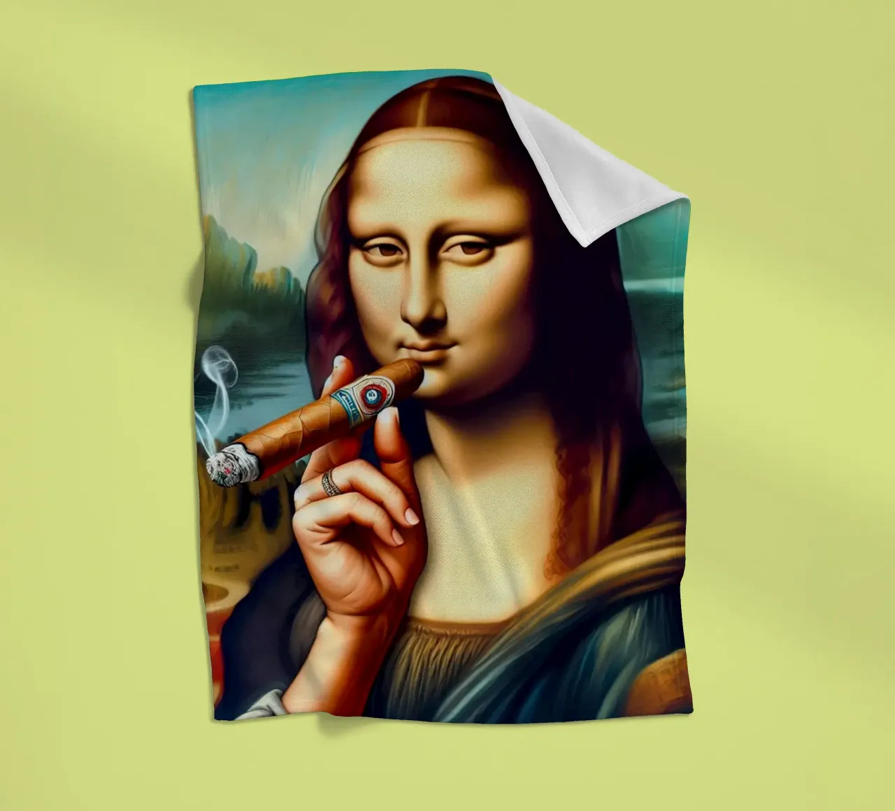 The Mona Lisa cigar coperta in pile da 🎁 ARTVI-SHOP