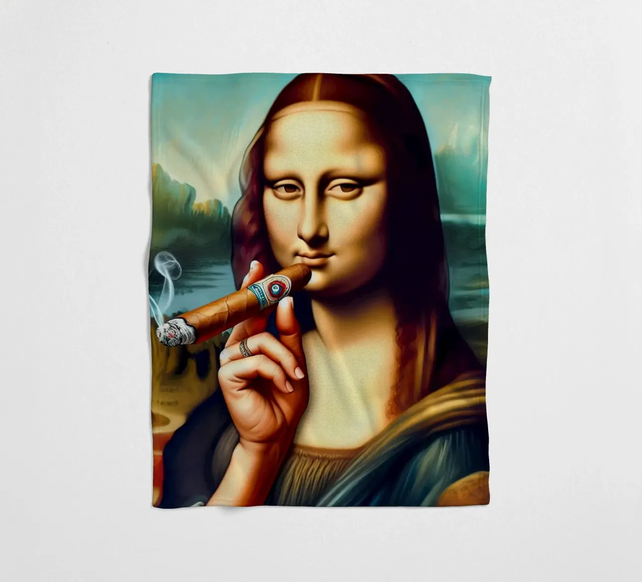 The Mona Lisa cigar coperta in pile da 🎁 ARTVI-SHOP