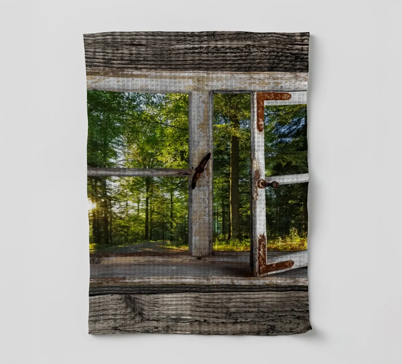 Fensterblick in den Wald torchon de Juergen Wiesler