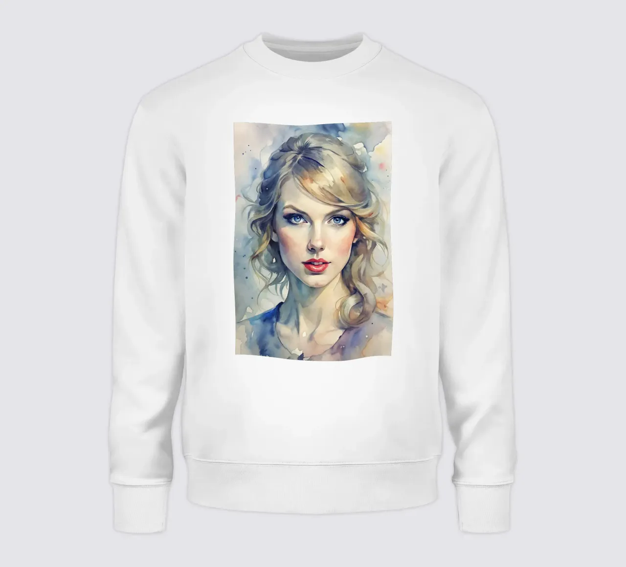 Taylor Swift in watercolor sweatshirt by 🎁 NOBELART