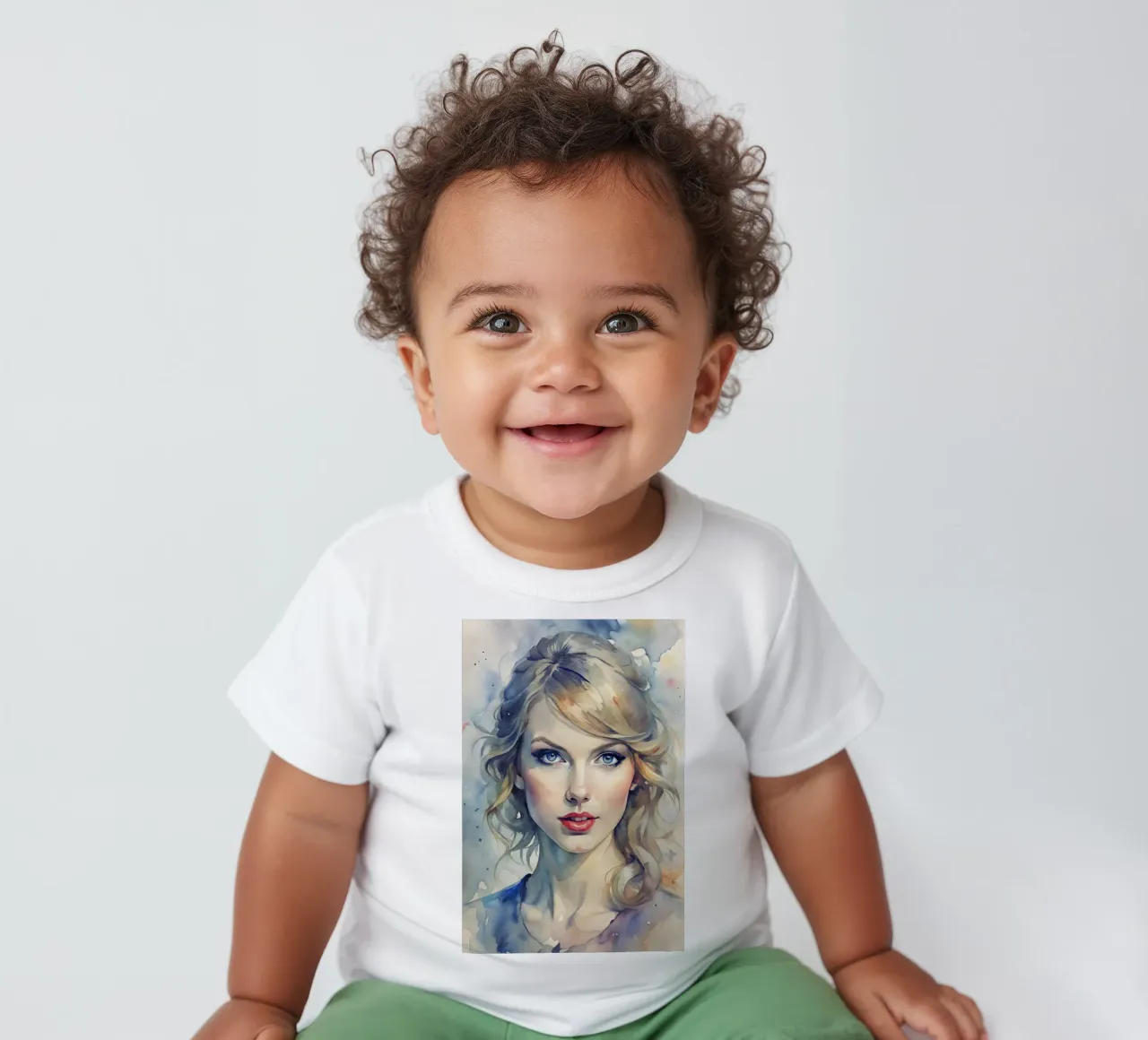 Taylor Swift in acquerello maglietta neonato da ARTVI-SHOP