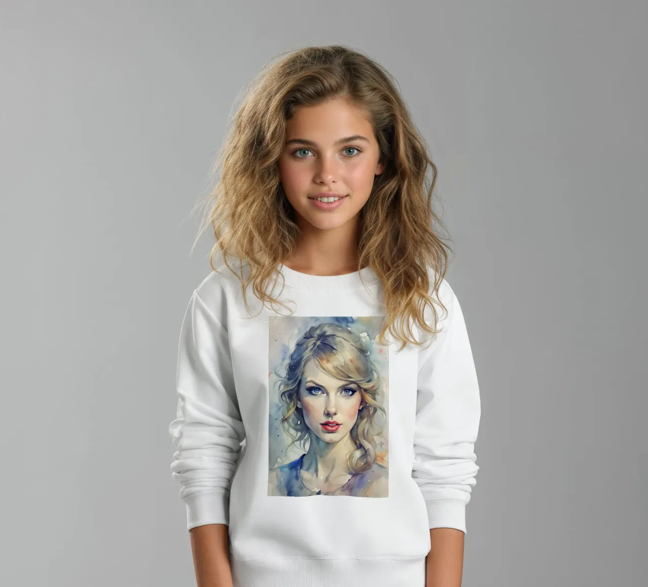Taylor Swift in acquerello felpa bambino da ARTVI-SHOP