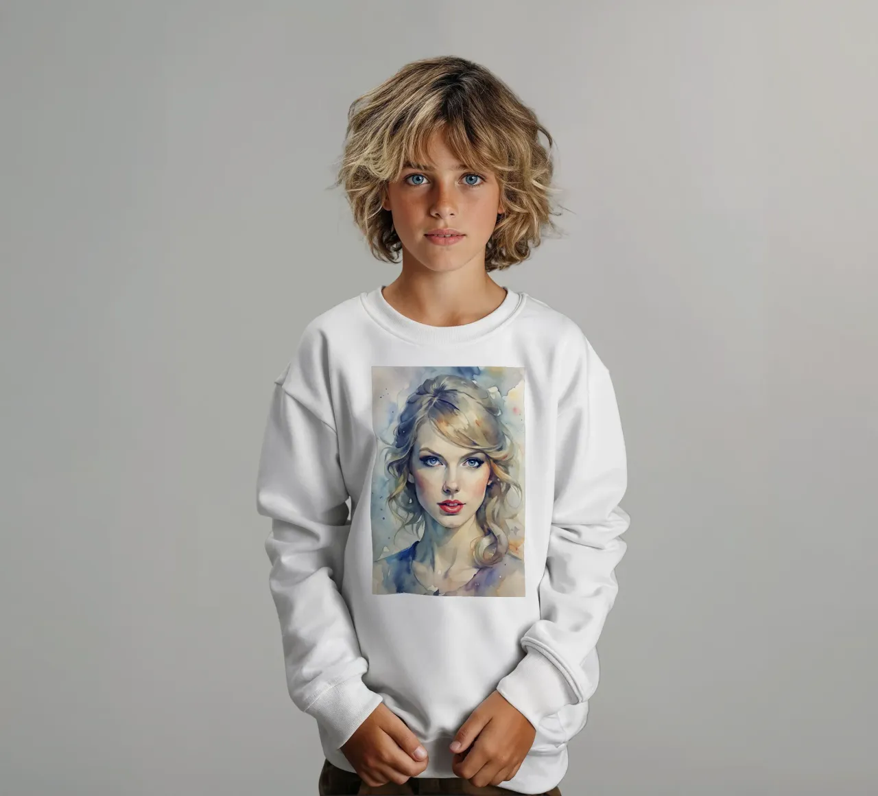 Taylor Swift in acquerello felpa bambino da ARTVI-SHOP