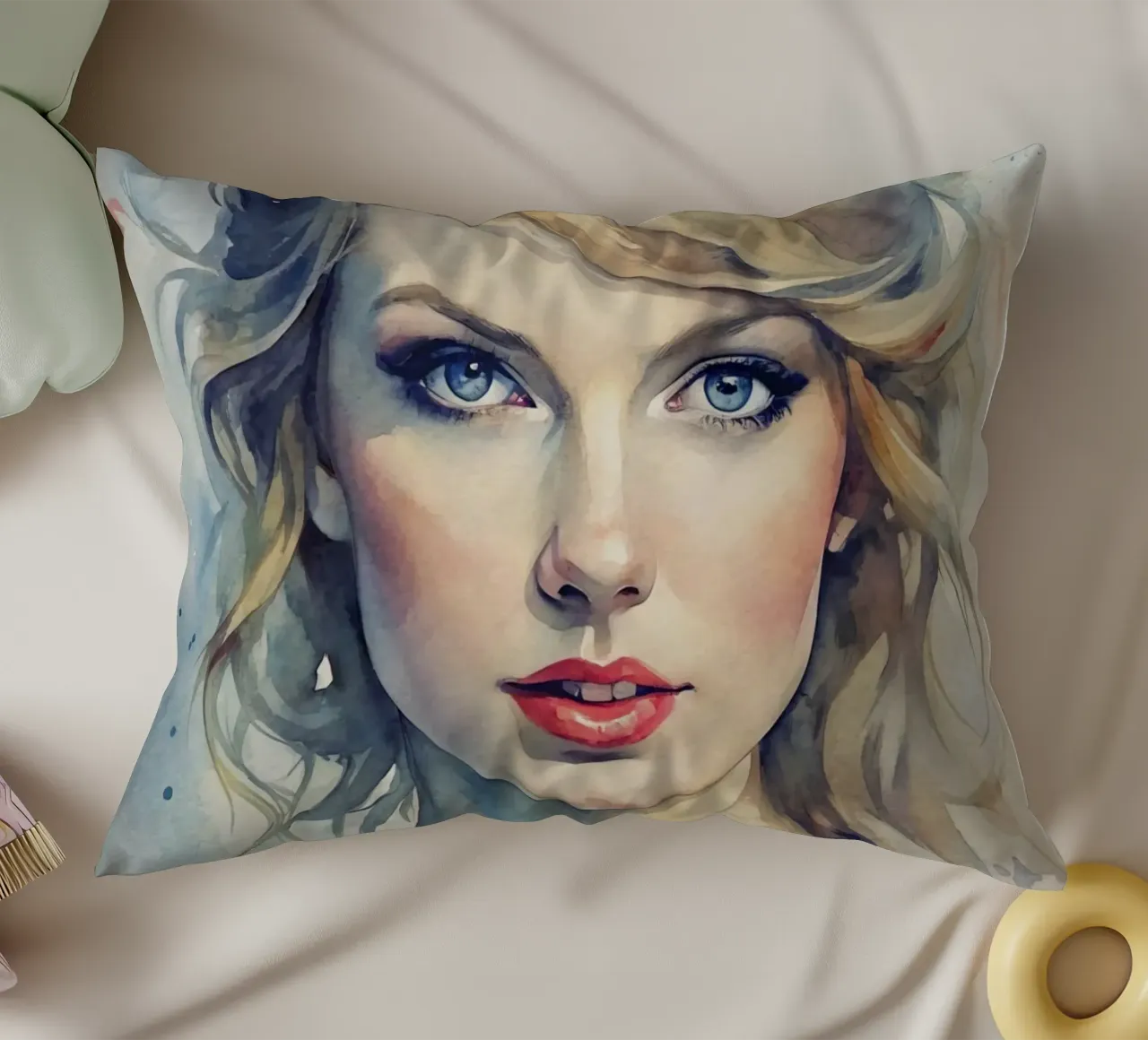 Taylor Swift in acquerello cuscino da ARTVI-SHOP