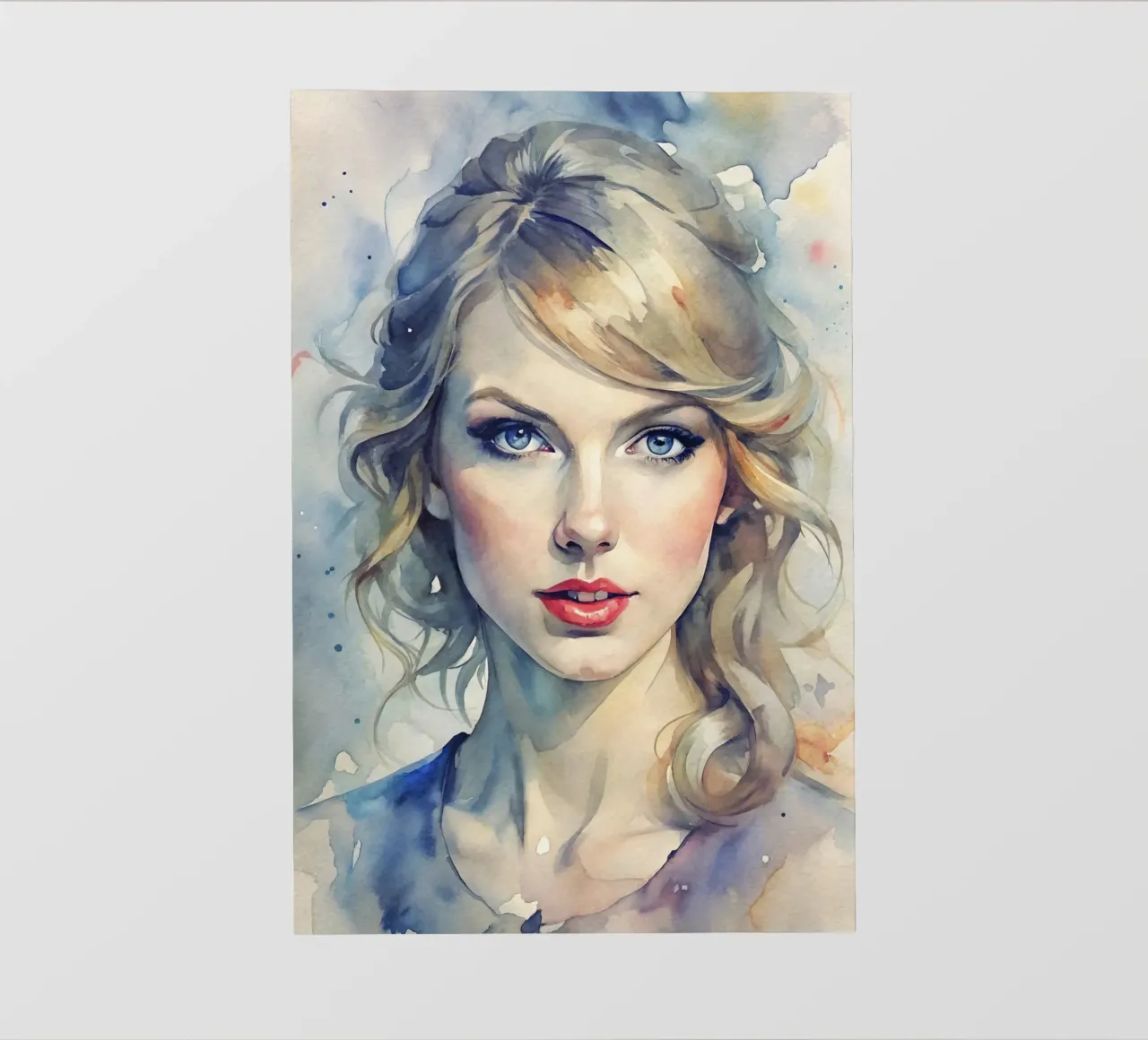Taylor Swift in acquerello telo in pvc da ARTVI-SHOP