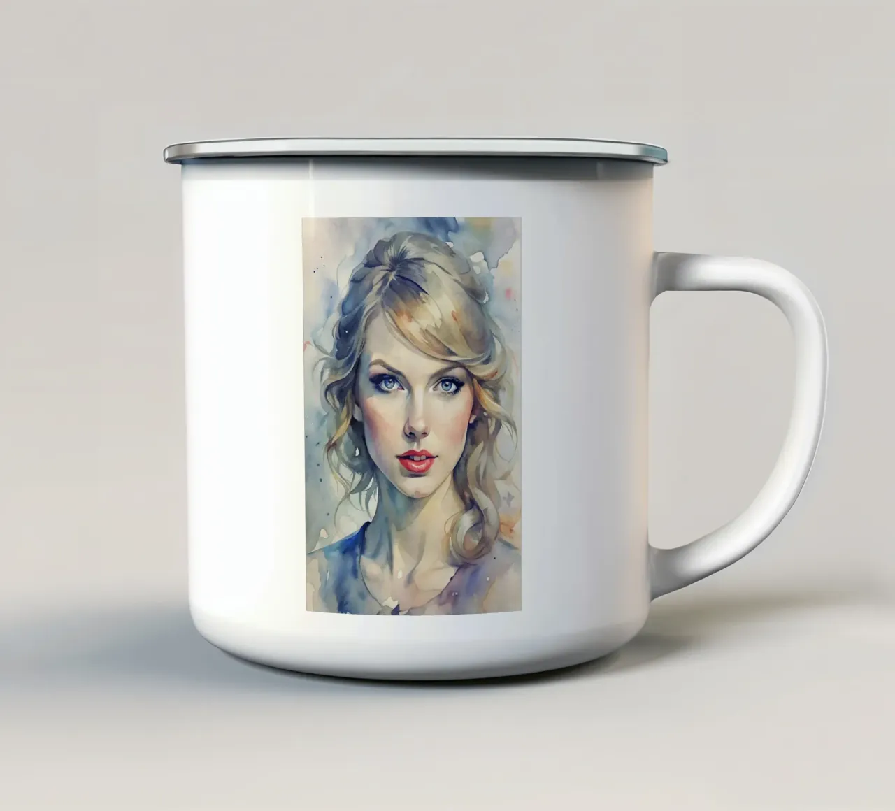 Taylor Swift in aquarel emaille mok van ARTVI-SHOP