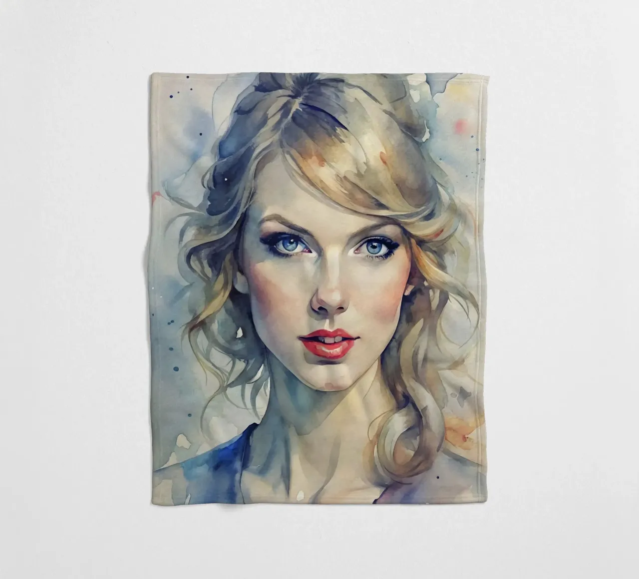 Taylor Swift in acquerello coperta in pile da ARTVI-SHOP