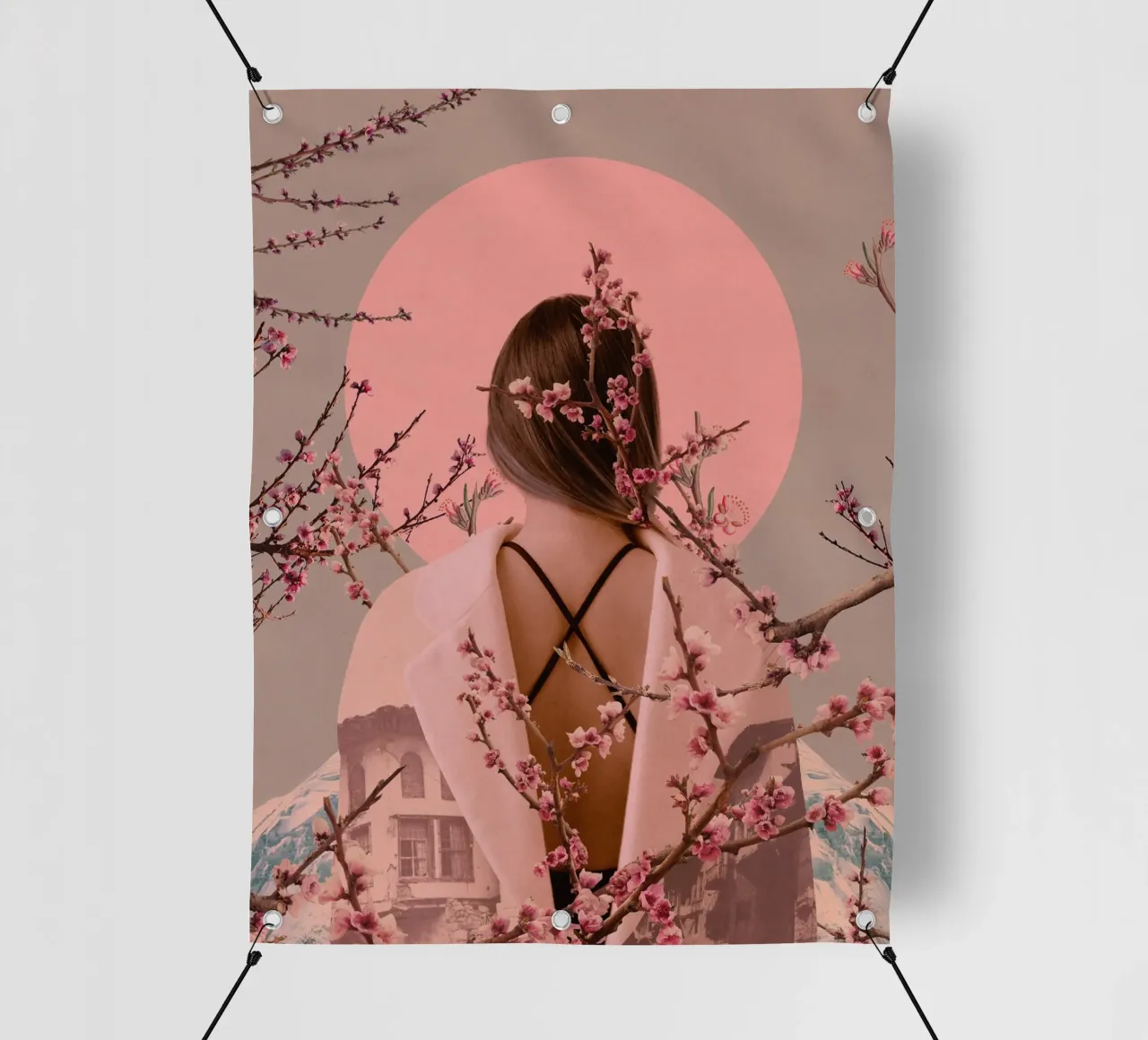 Peach Blossoms of Veria telo in pvc da Frank Moth