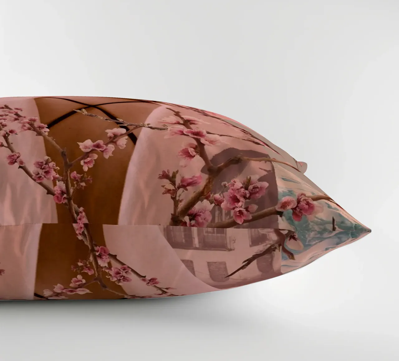 Peach Blossoms of Veria cuscino da Frank Moth