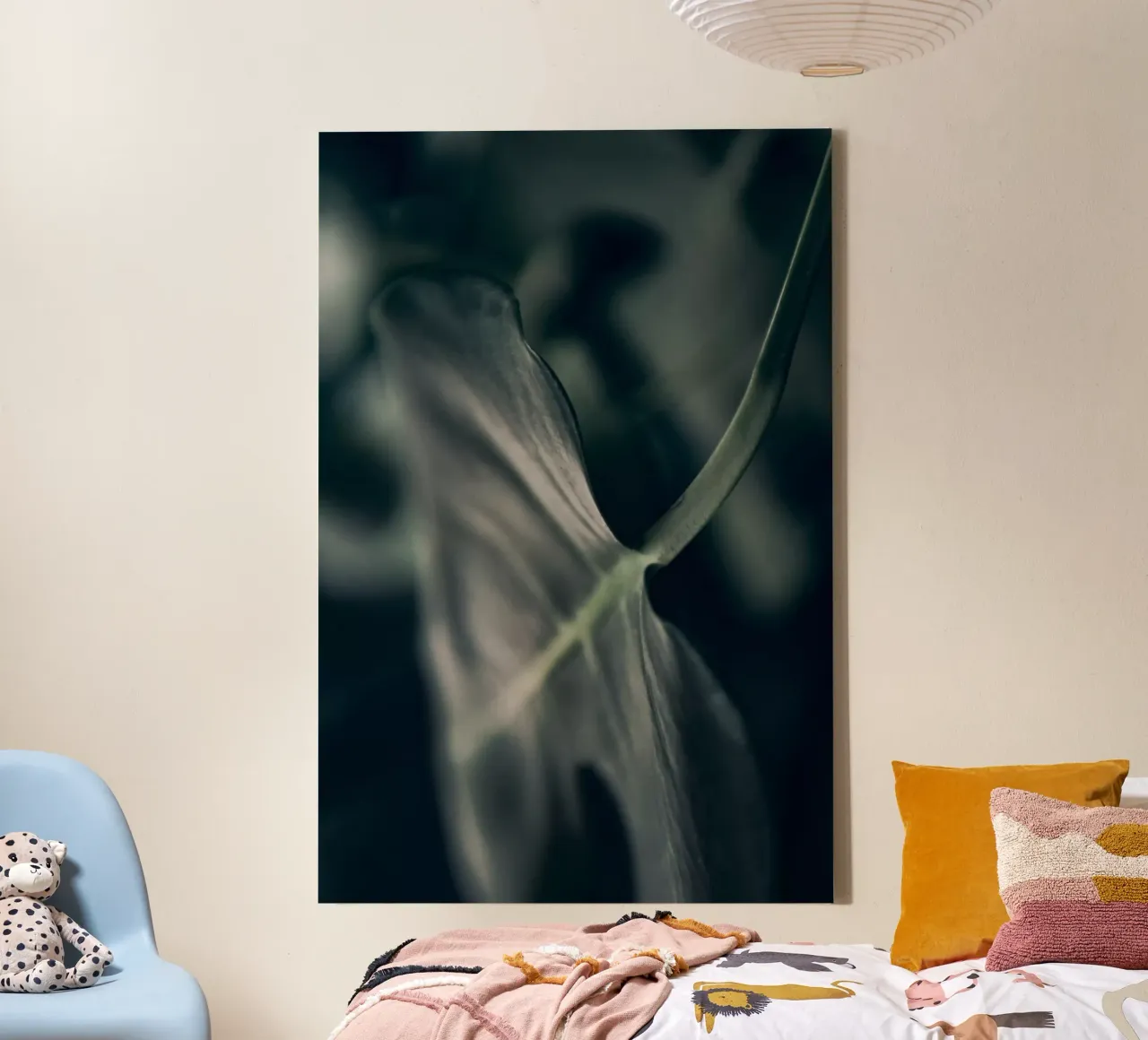 Moody Monstera 4 tela con Cornice a cassetta da Klaus with K