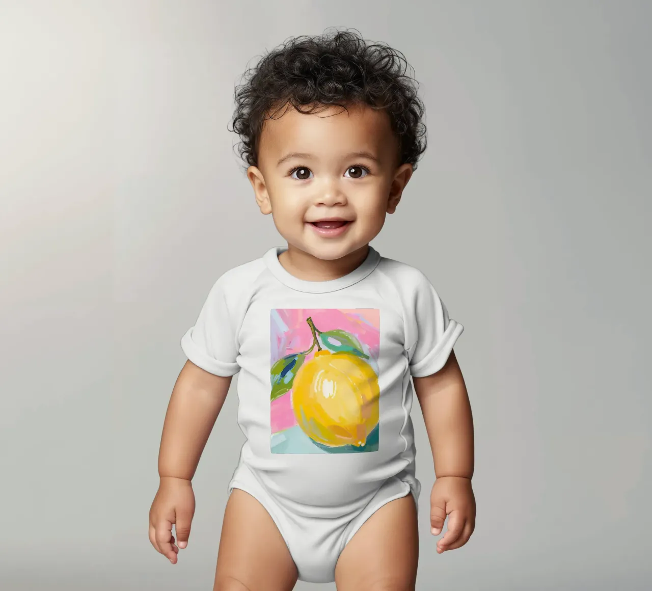 Zitrone body neonato maniche corte da Ohkimiko