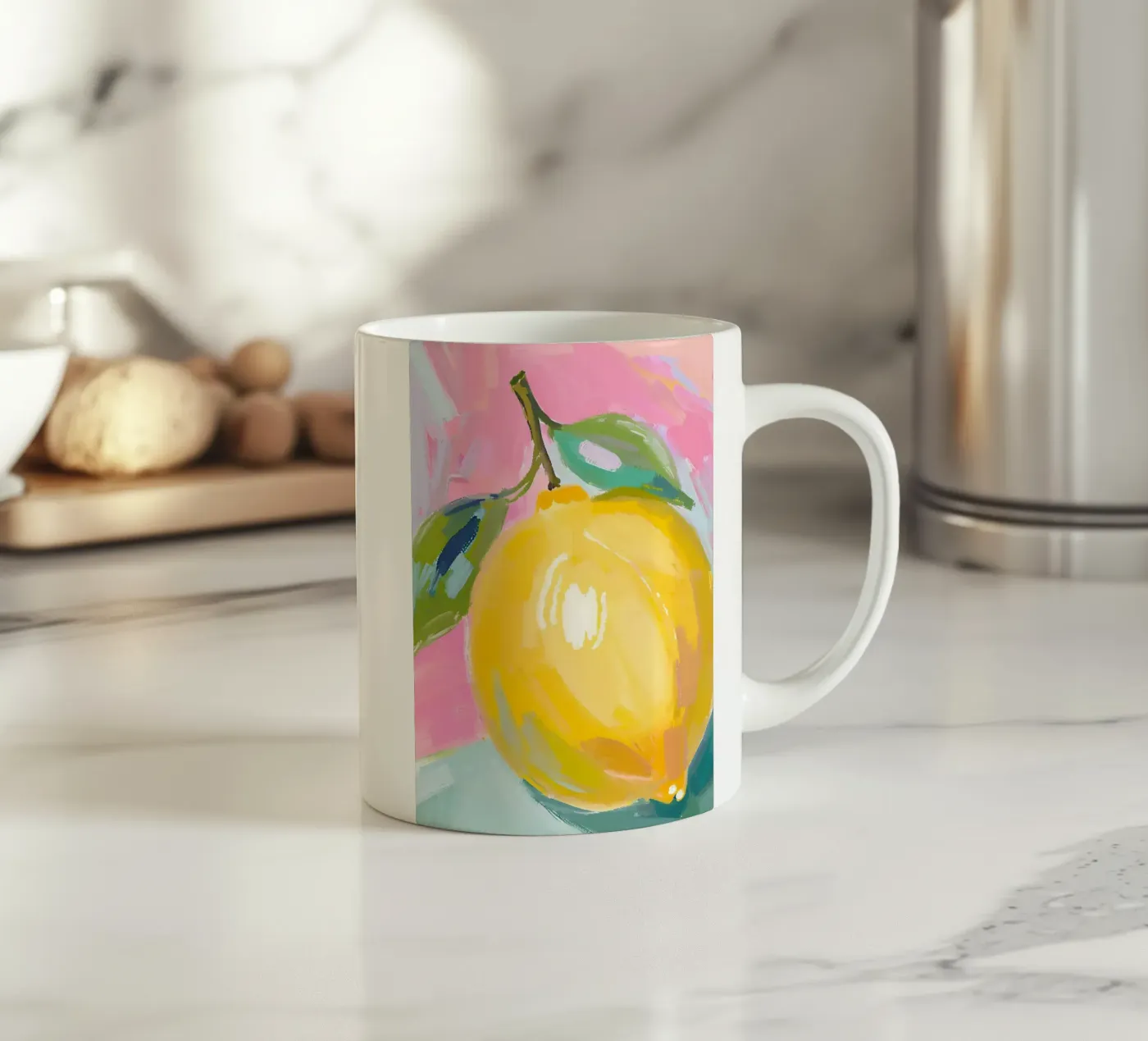 Zitrone ceramic mug by Ohkimiko