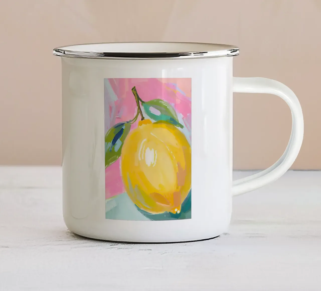 Zitrone Emaille Tasse von Ohkimiko