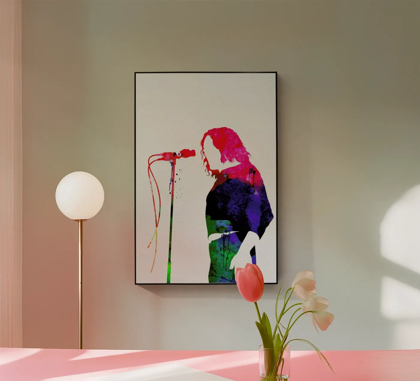 Joe Cocker acryl van Naxart