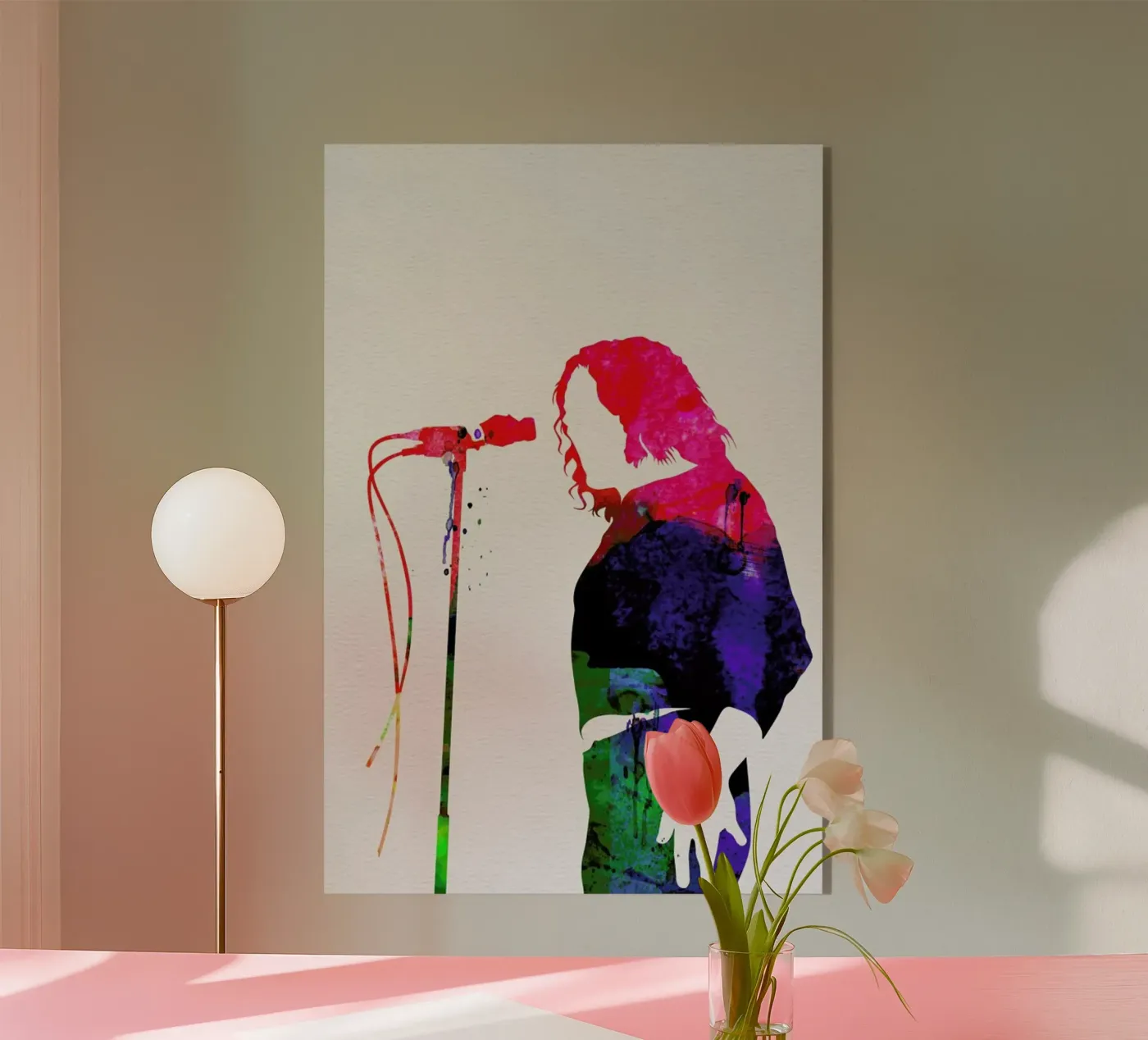 Joe Cocker acryl van Naxart