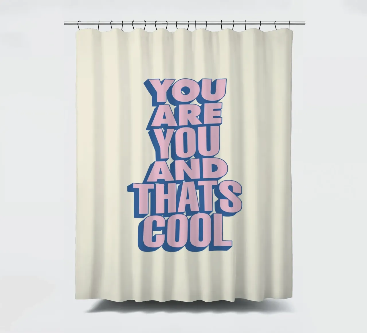 Tu sei tu e questo è bello Moderna positività Amore per se stessi tenda da doccia da THE MOTIVATED TYPE