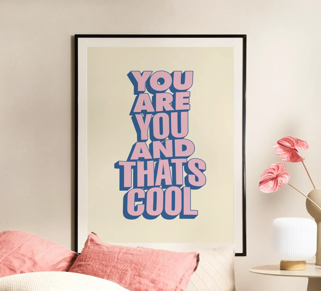 Tu sei tu e questo è bello Moderna positività Amore per se stessi carta hahnemühle da THE MOTIVATED TYPE