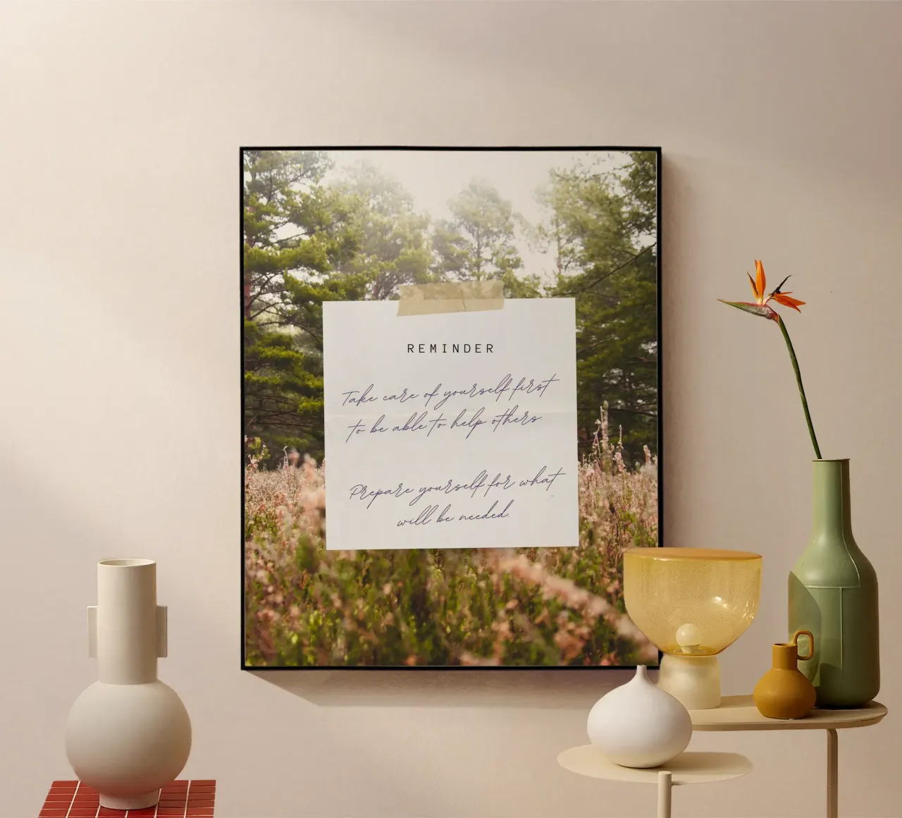 reminder acrylic glass by Ambition Wall