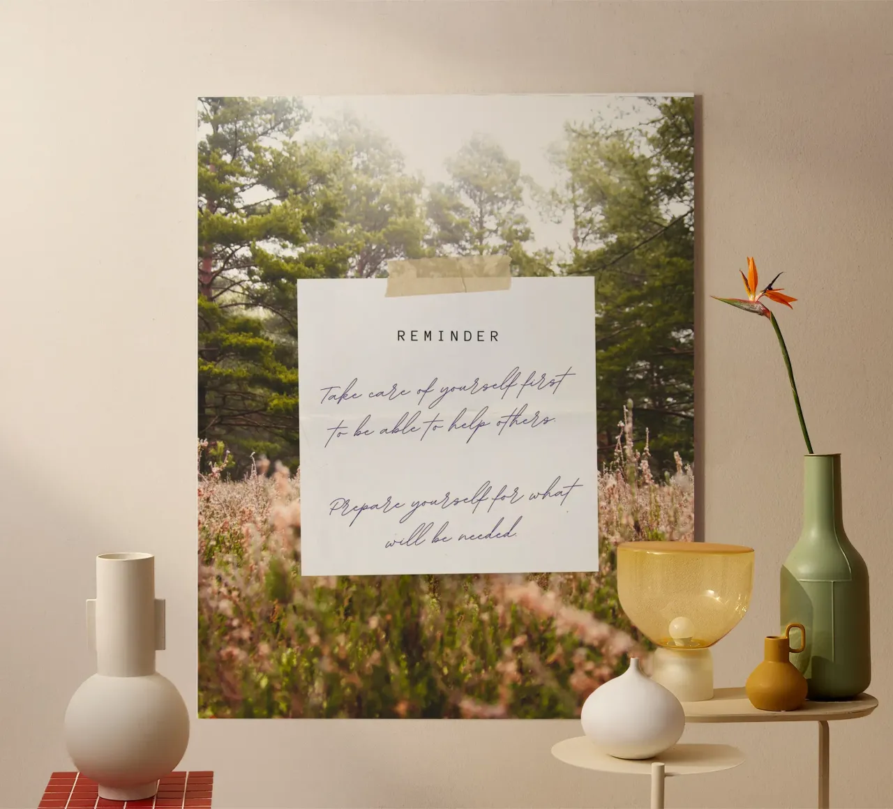 reminder acrylic glass by Ambition Wall