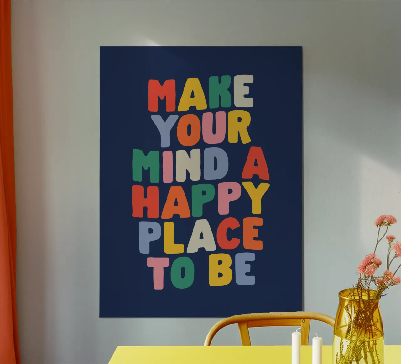 Machen Sie Ihren Geist zu einem glücklichen Ort der Achtsamkeit Motivation Design Hahnemühle von THE MOTIVATED TYPE