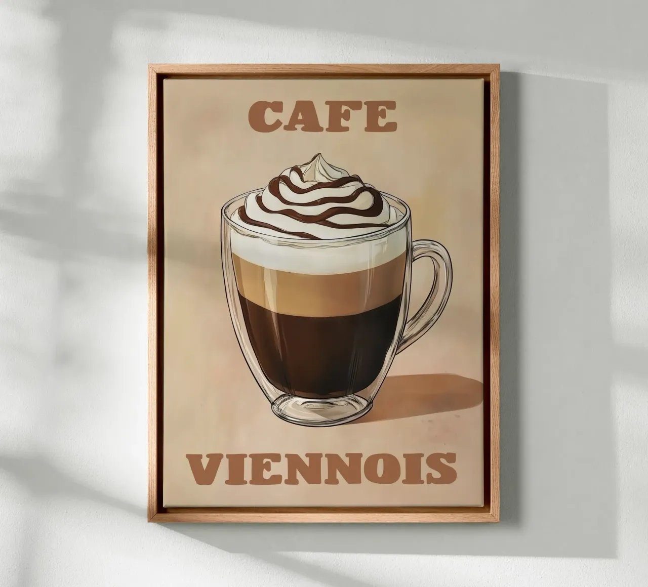 Caffè viennese tela con Cornice a cassetta da Spice & Style