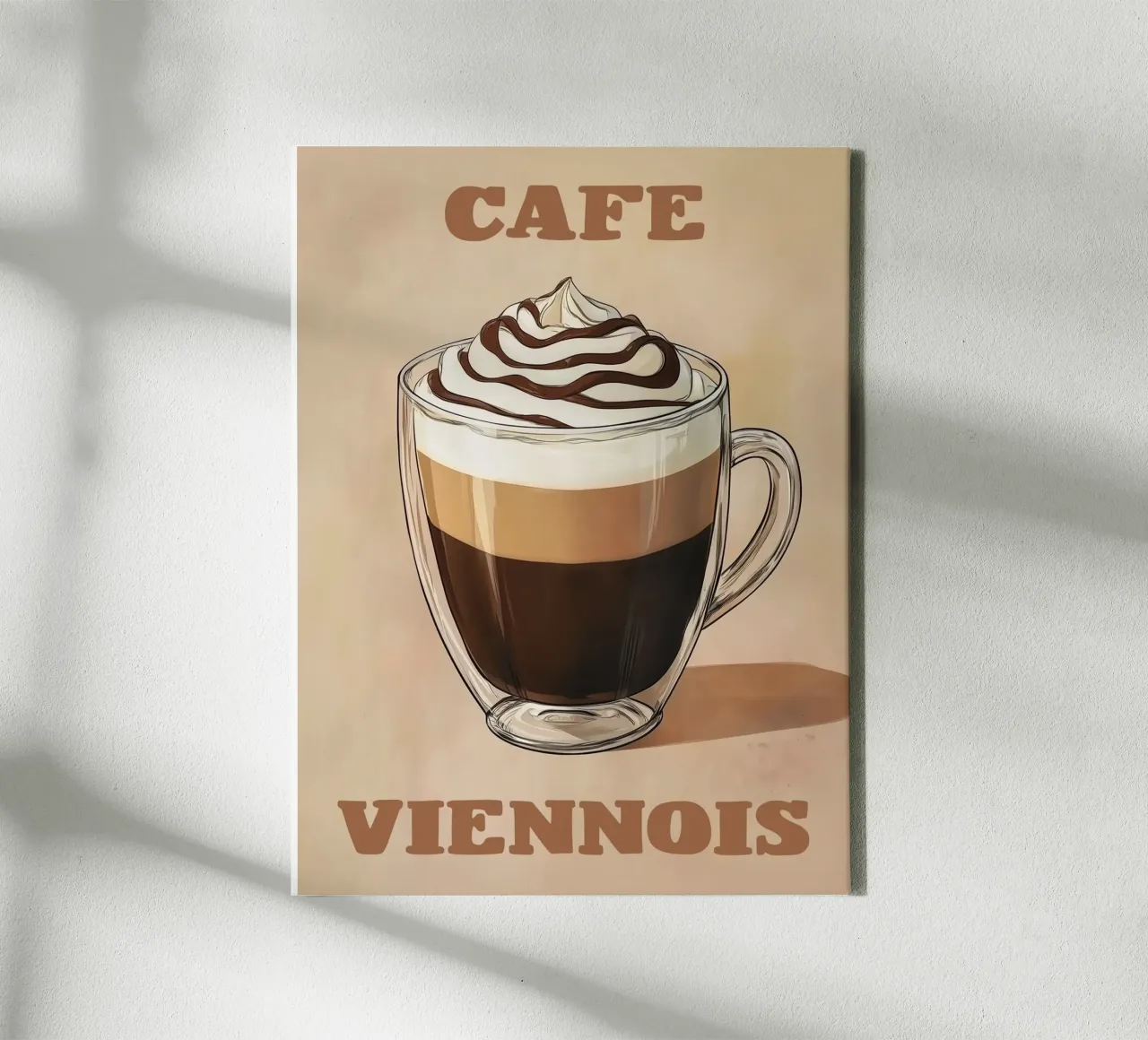 Caffè viennese tela con Cornice a cassetta da Spice & Style