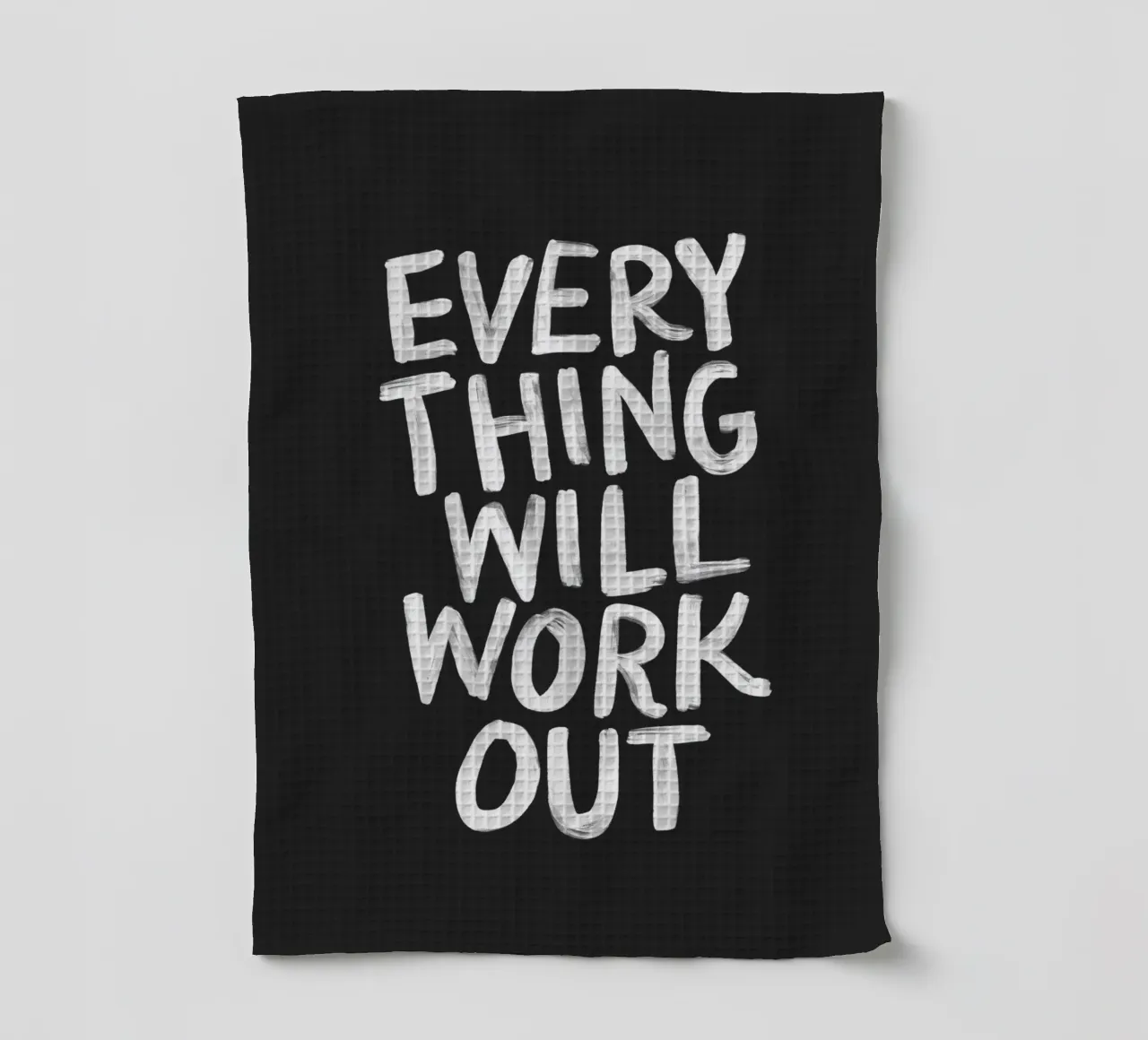 Tutto si risolverà in una positiva tipografia minimalista canovaccio da cucina da THE MOTIVATED TYPE