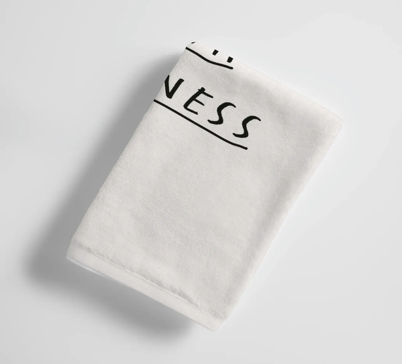 Treat Yourself with Kindness Handwriting Positive Typography towel by THE MOTIVATED TYPE
