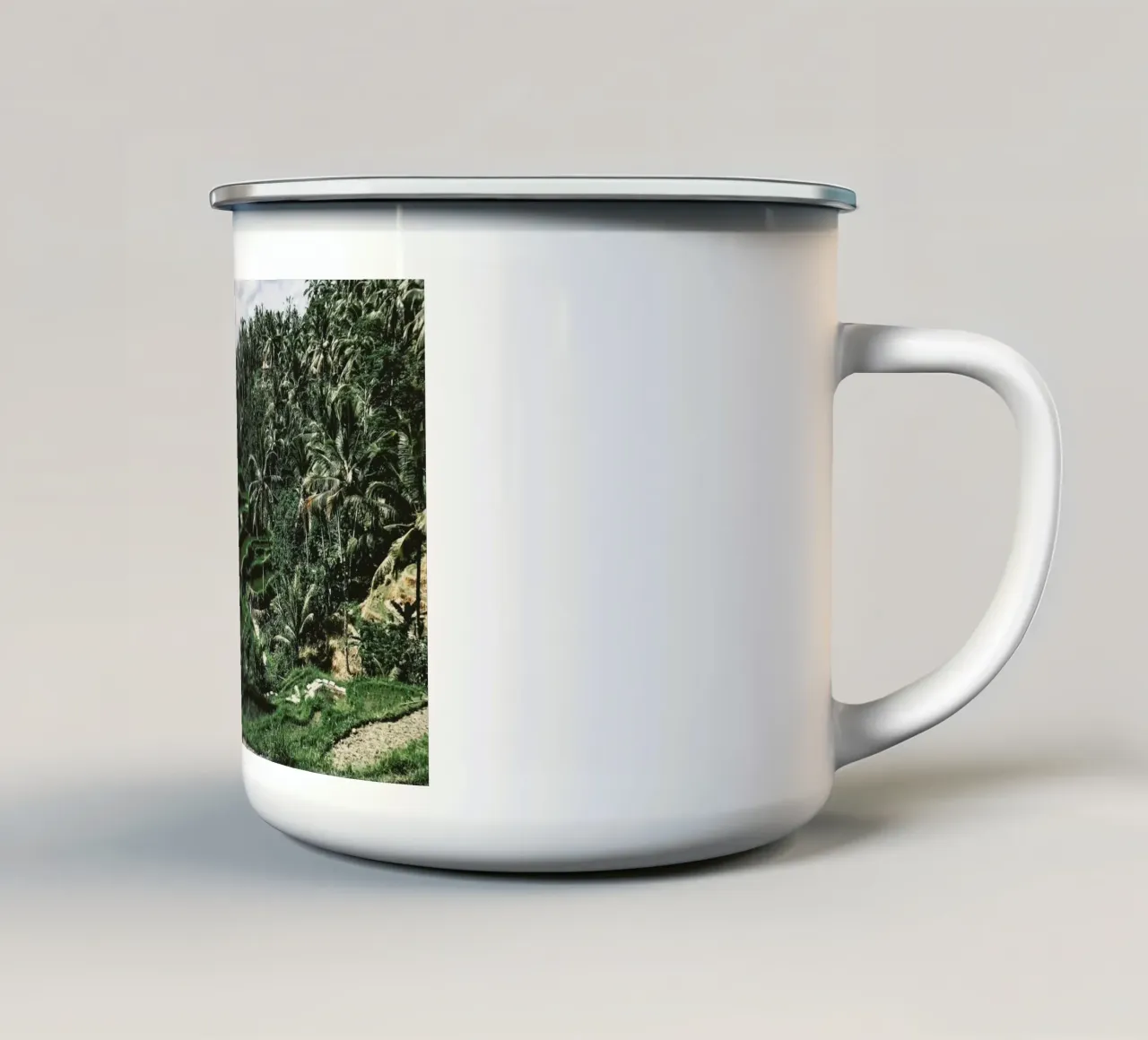 Bali tazza in smalto da Ingrid Beddoes
