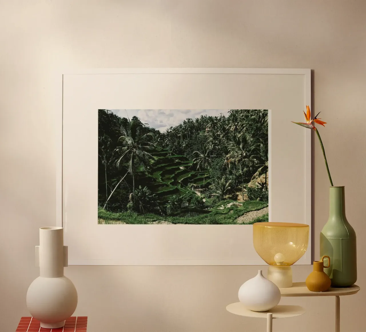 Bali poster con telaio in alluminio da Ingrid Beddoes