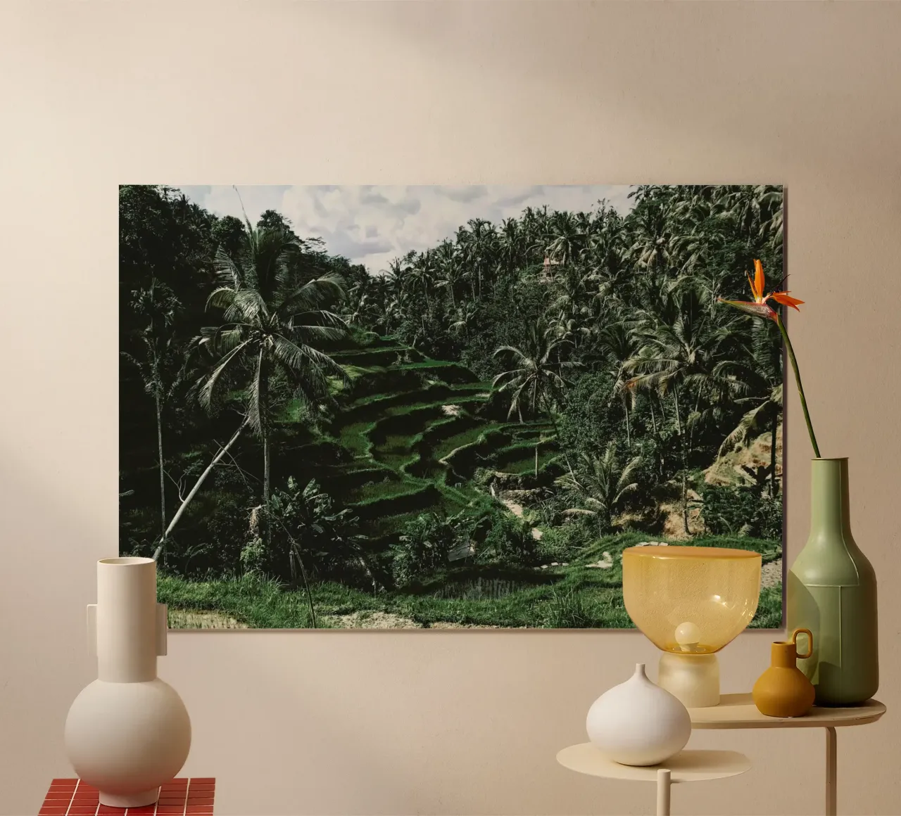 Bali poster con telaio in alluminio da Ingrid Beddoes