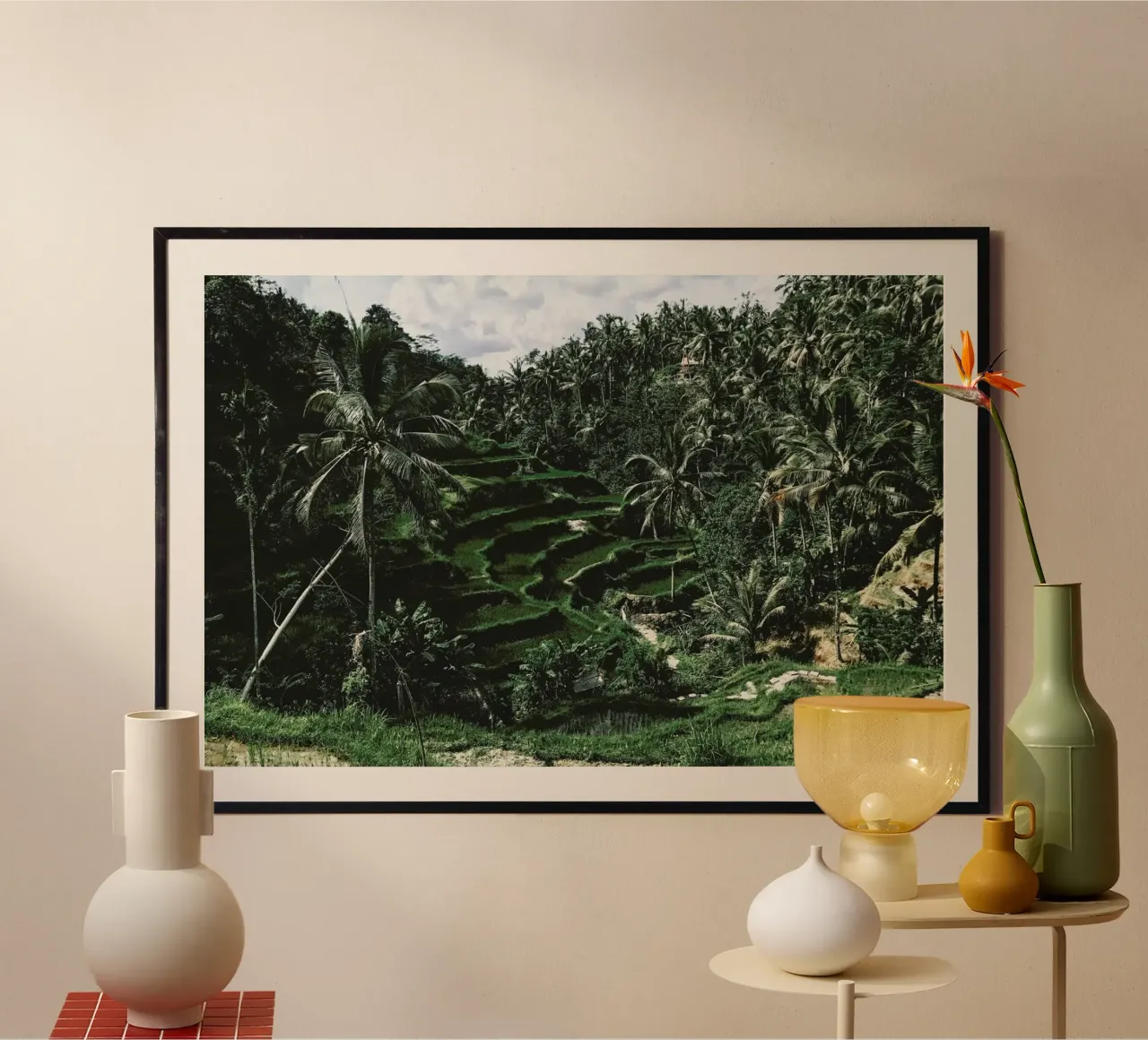 Bali poster con telaio in alluminio da Ingrid Beddoes