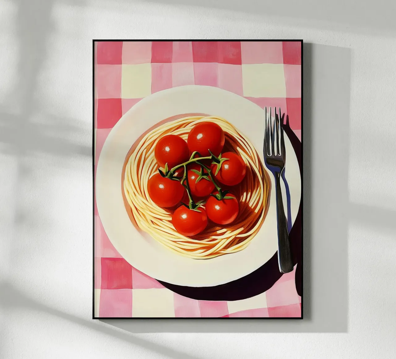 Spaghetti et tomates plexiglass da Spice & Style