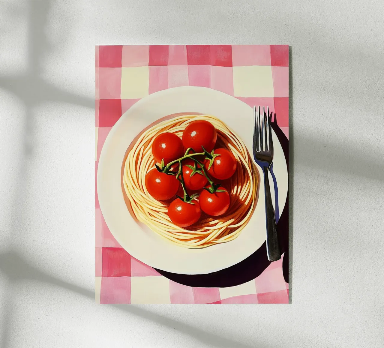 Spaghetti et tomates plexiglass da Spice & Style