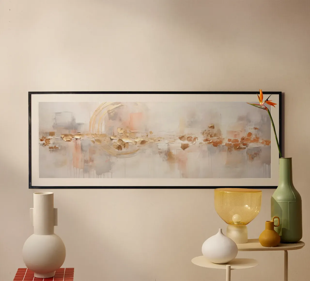 ABSTRAKTE KUNST Fase della vita poster con telaio in alluminio da Melanie Viola