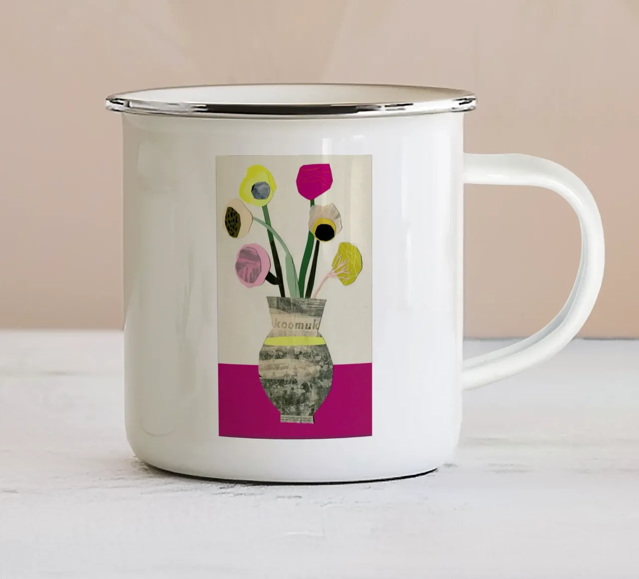 Ranunkeln & Co 2 enamel mug by Rinah Lang