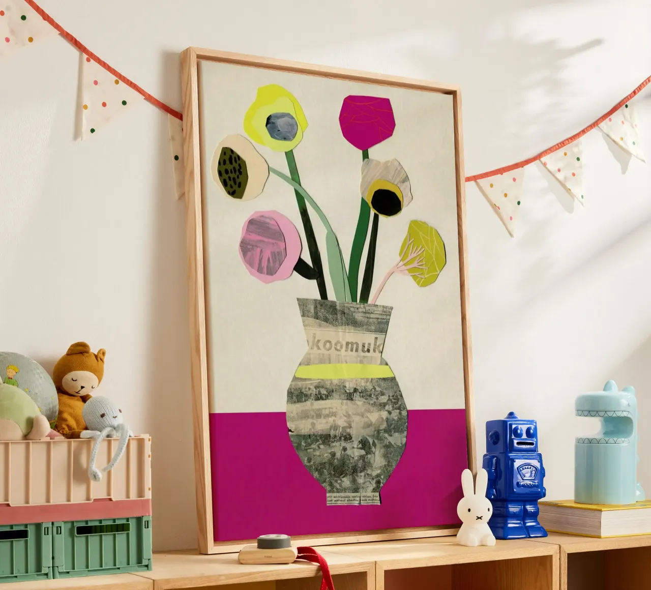 Ranunkeln & Co 2 canvas with Floater frame by Rinah Lang
