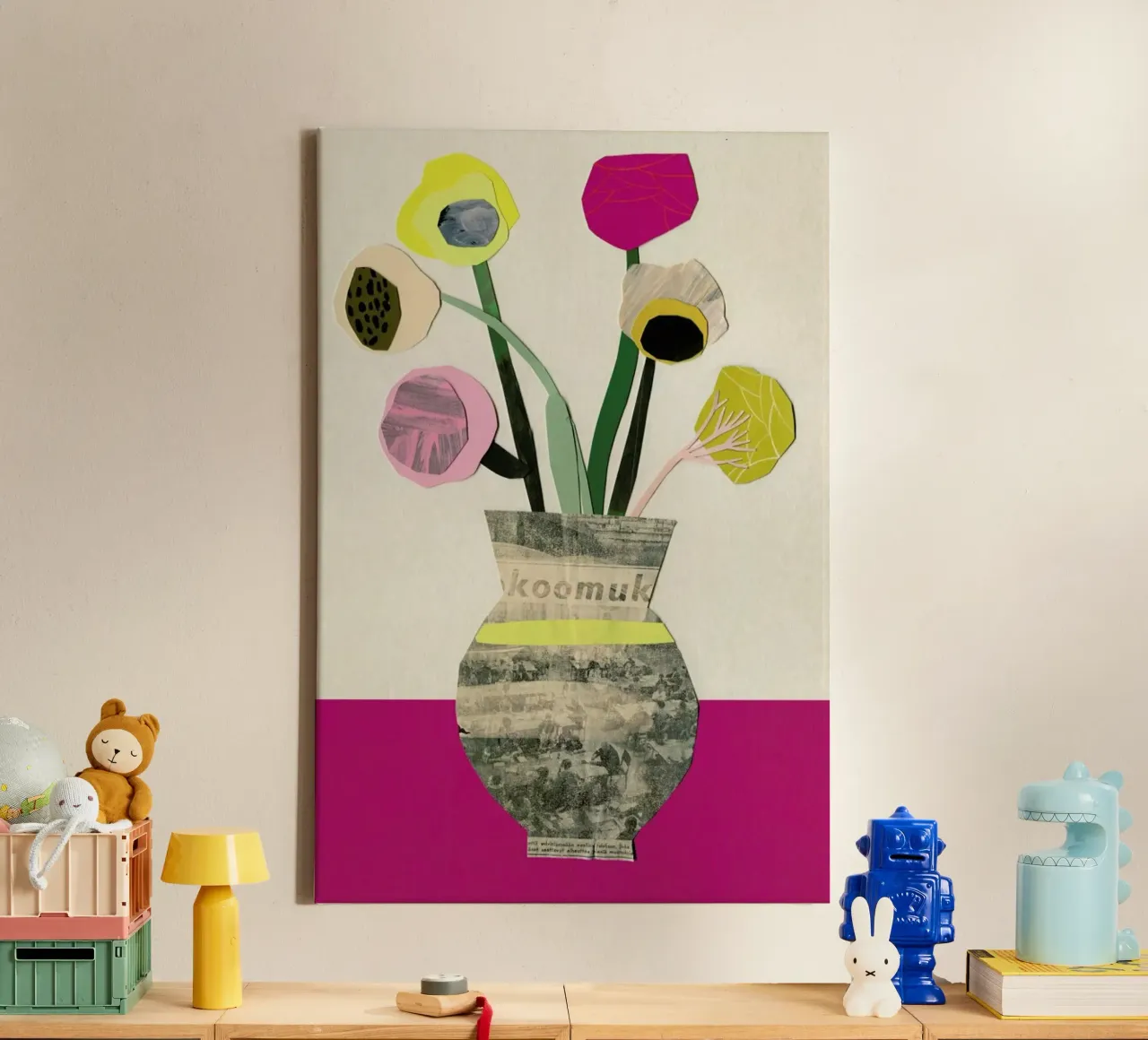 Ranunkeln & Co 2 canvas with Floater frame by Rinah Lang