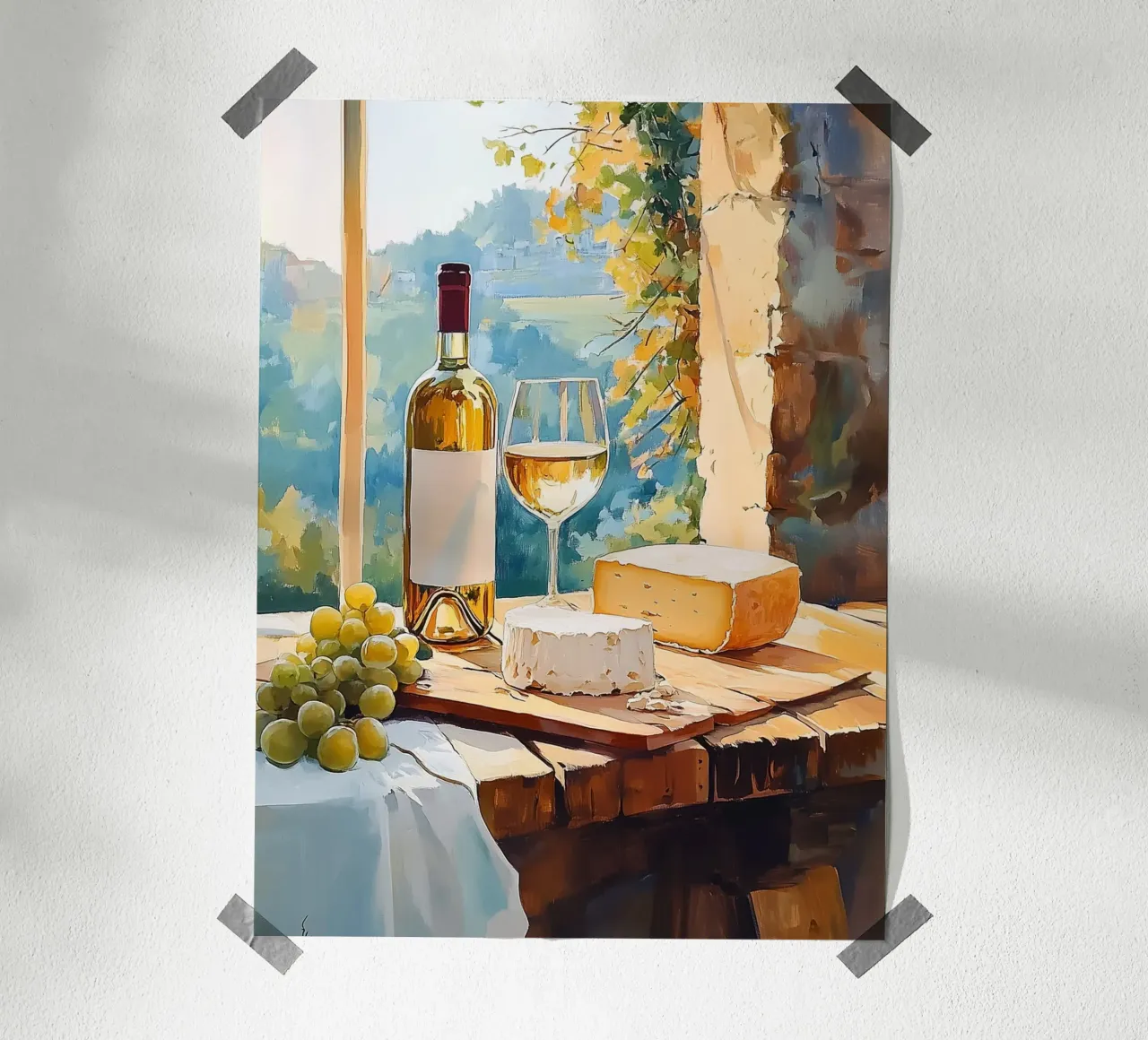 Vino e formaggio poster da Spice & Style