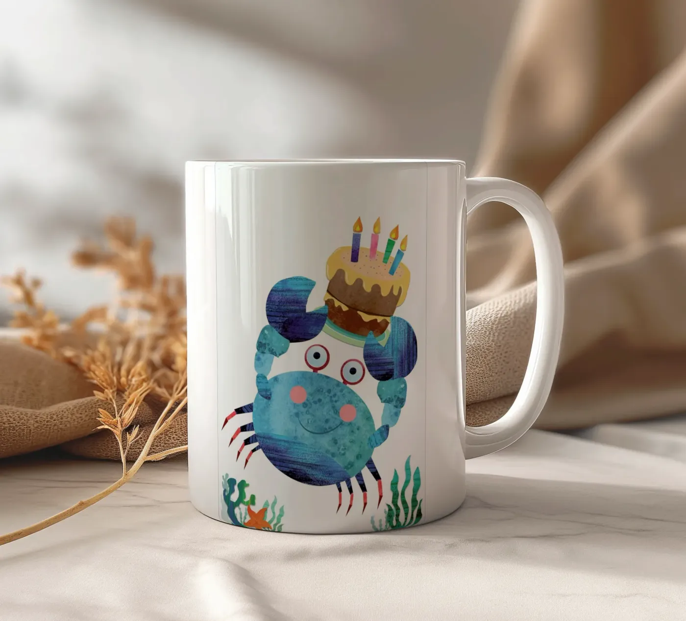 Crab ceramic mug by Rocket68