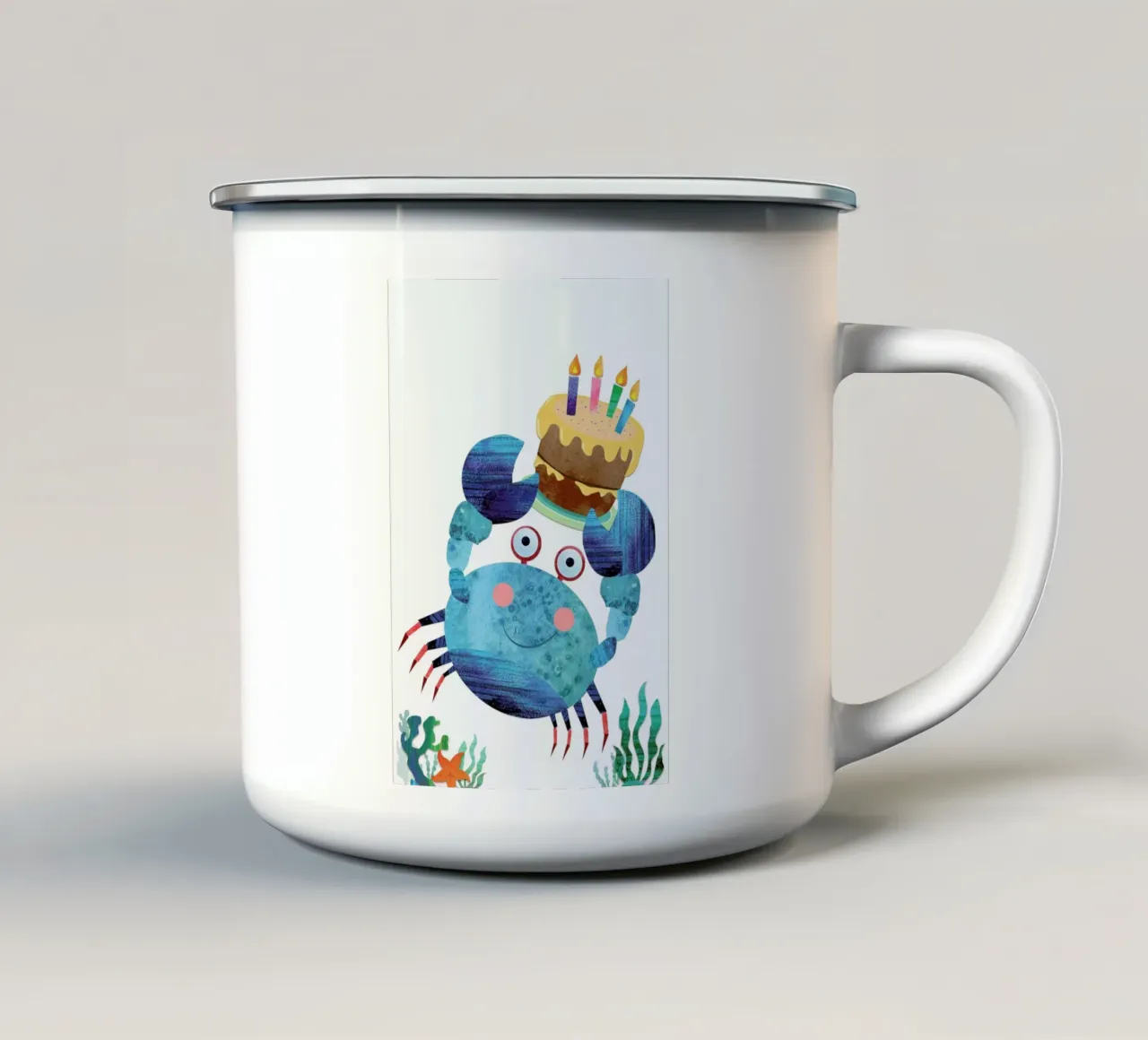 Crab taza de esmalte de Rocket68