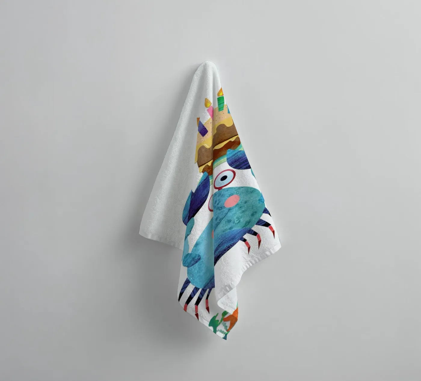 Crab badhanddoek van Rocket68