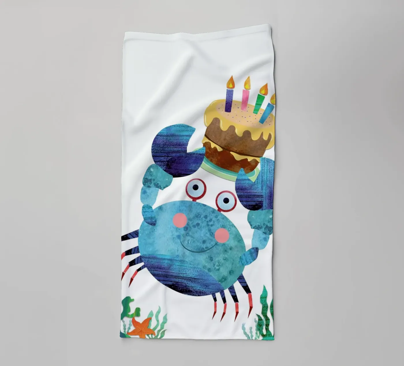 Crab badhanddoek van Rocket68