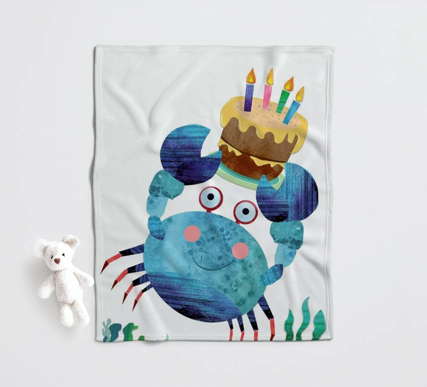 Crab fleecedeken van Rocket68