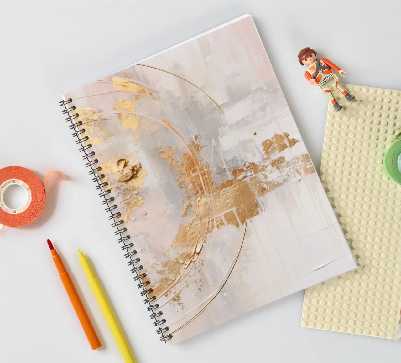 ABSTRACT ART In the beginning spiral notebook by Melanie Viola