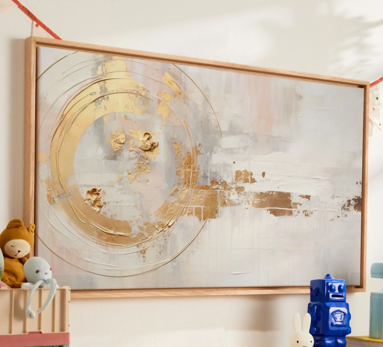 ABSTRAKTE KUNST Am Anfang Leinwand von Melanie Viola